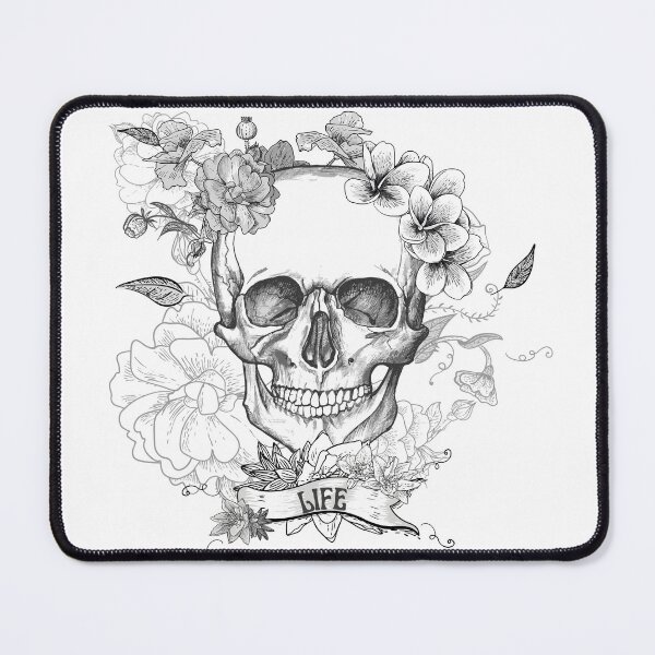 Item preview, Life and Death Floral Skull Art designed and sold by CreativNode.