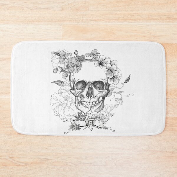 Item preview, Life and Death Floral Skull Art  designed and sold by CreativNode.