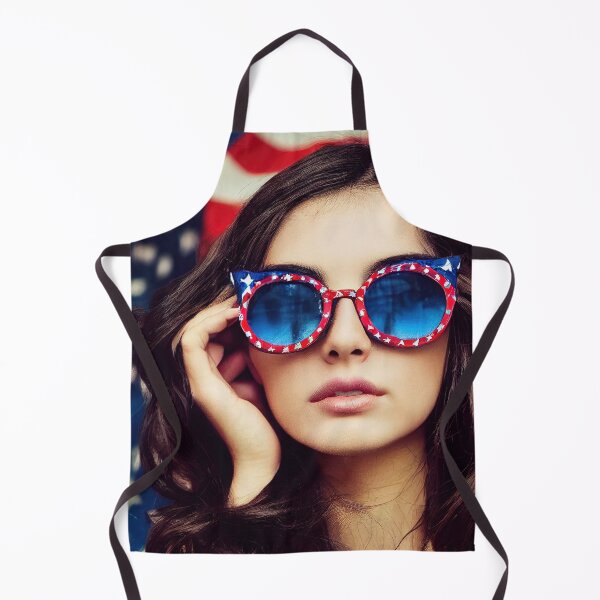 Item preview, Americanized - Girl wearing USA flag colored glasses designed and sold by RK - Shop.