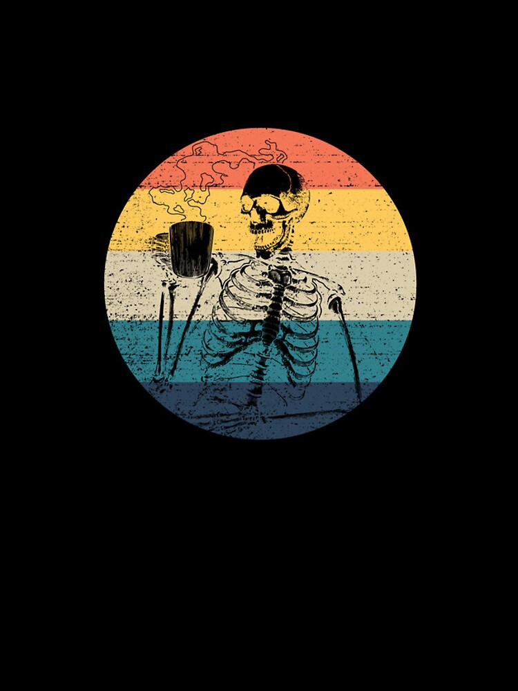 Aperçu 4 sur 4. Coque iPhone avec l'œuvre Skeleton Coffee Retro Halloween Costume Skeleton Coffee Gear créée et vendue par DynamicDesign.