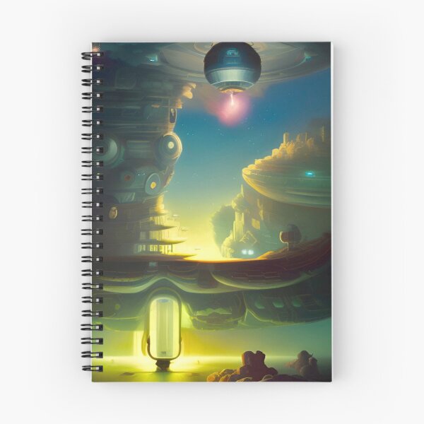 Item preview, surrealism / fantasy world - extraterrestrial ufo designed and sold by lumamoonia.