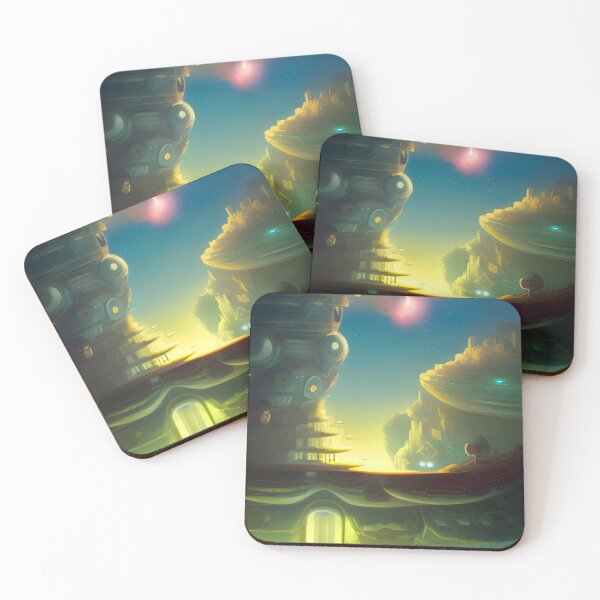Item preview, surrealism / fantasy world - extraterrestrial ufo designed and sold by lumamoonia.