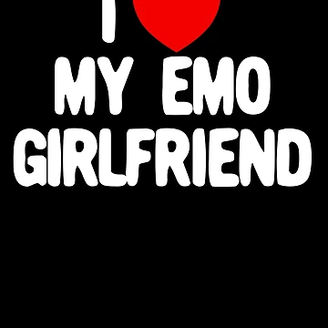 Imagen de la obra I Love My Emo Girlfriend Red Heart I Love My Emo Girlfriend Gear de DynamicDesign