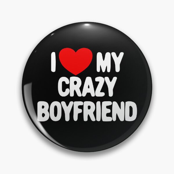 Artikelvorschau, I Love My Crazy Boyfriend Red Heart Love My Crazy Boyfriend Gear entworfen und verkauft von DynamicDesign.