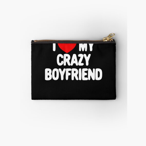 Artikelvorschau, I Love My Crazy Boyfriend Red Heart Love My Crazy Boyfriend Gear entworfen und verkauft von DynamicDesign.