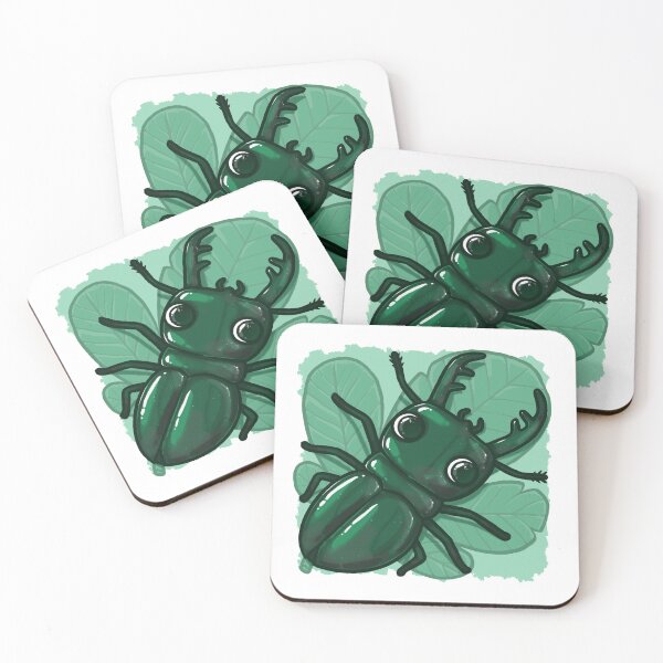 Item preview, Stag Beetle Sitting on Leaf  designed and sold by Penzilla.