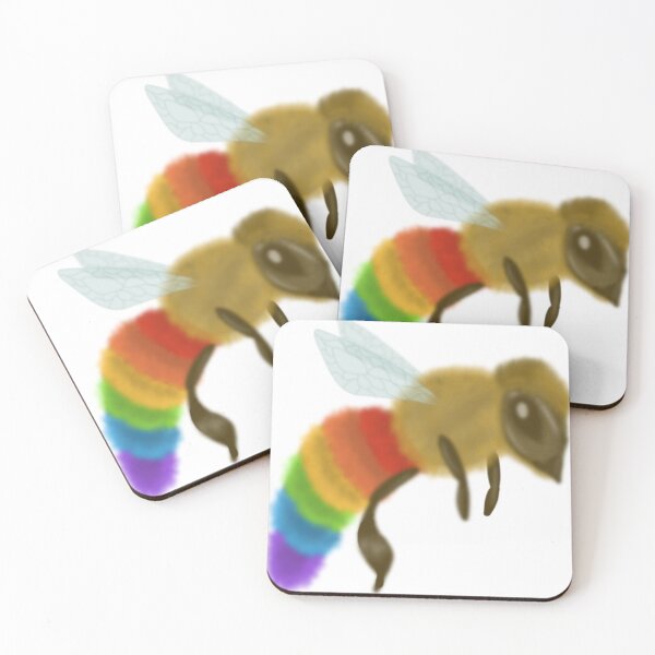 Item preview, Rainbow Pride Realistic Bee designed and sold by randomvlover.