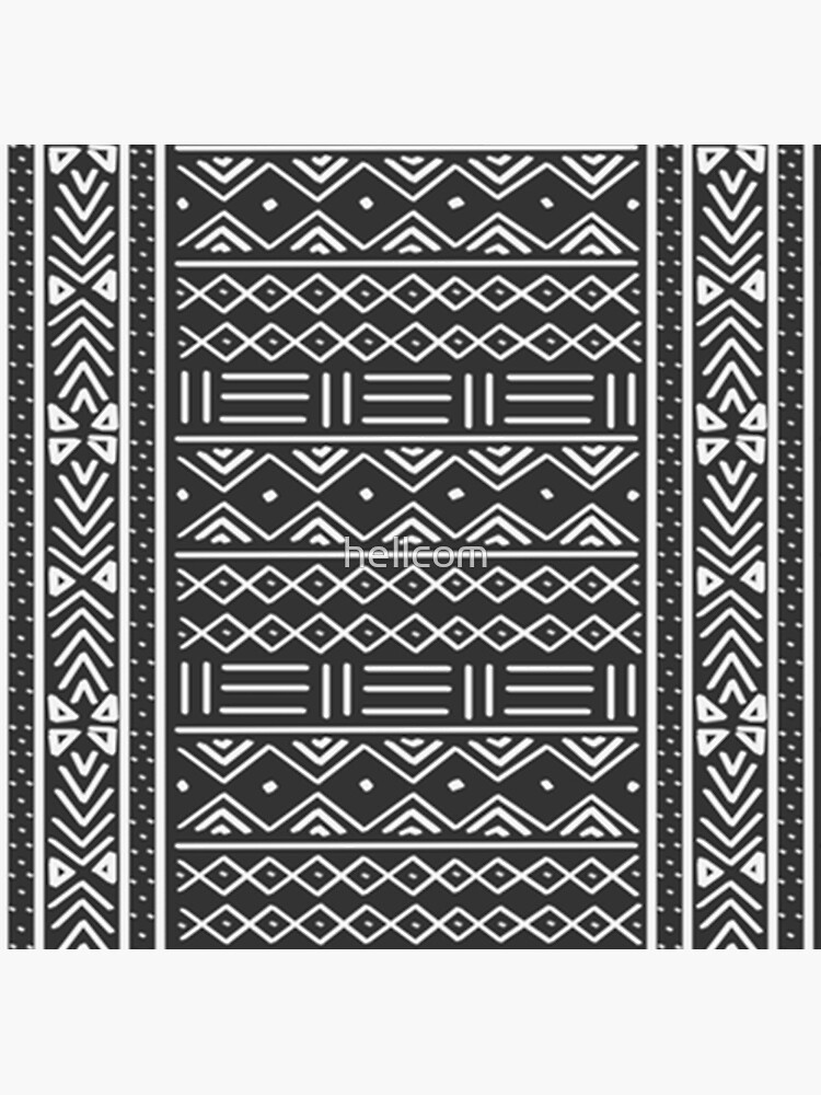 African Mud Cloth Pattern Art Print