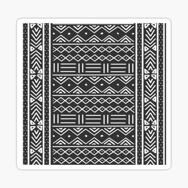 charcoal african mud cloth Sticker