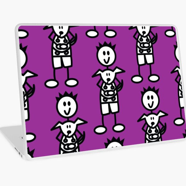 The boy with the spiky hair - dark purple Laptop Skin