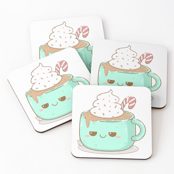 Item preview, Cute Christmas Coffee Au Lait Frappe Winter Holiday Drink by artofpunii designed and sold by ArtOfPunii.