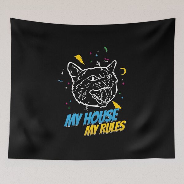 Item preview, my house my rules cat pet owner lover animal designed and sold by Jeneferlaurane.