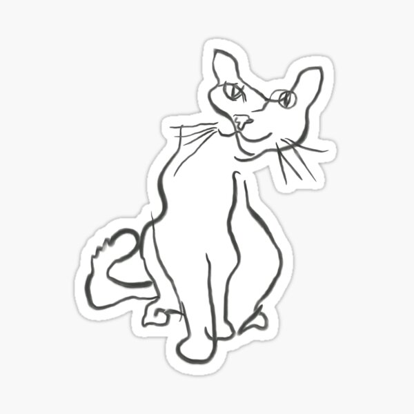 Artikel-Vorschau von Scribble Cat mag dich, designt und verkauft von Lindyjo.