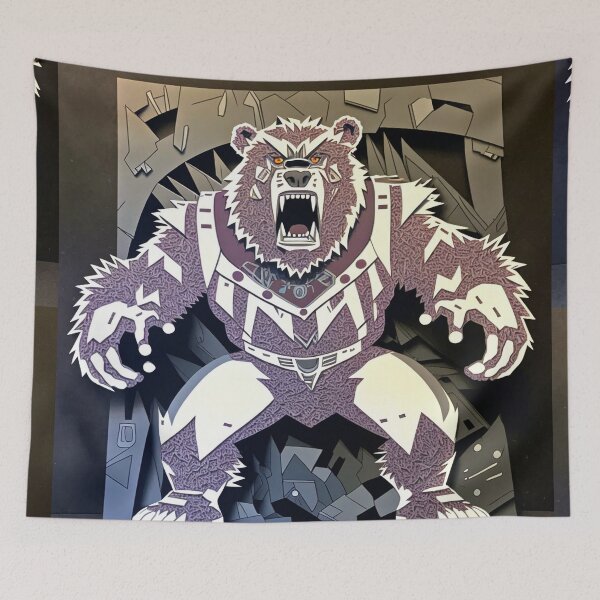 Artikelvorschau, HEAVY METAL BEAR Midjourney-KI-Kunstwerk entworfen und verkauft von davidjulie.