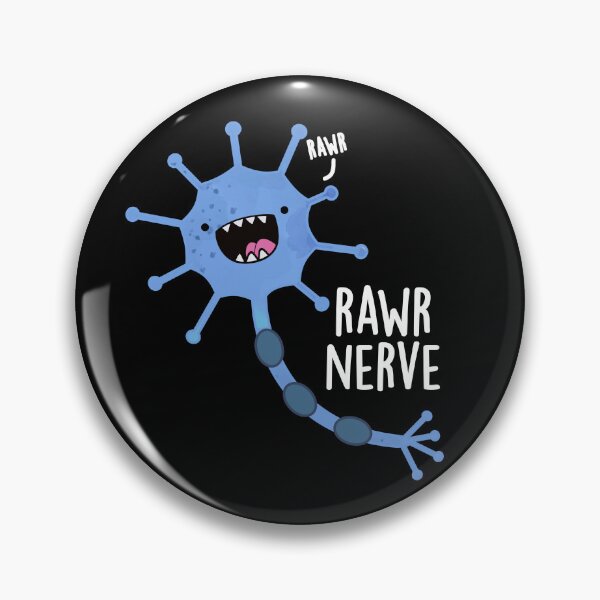 Item preview, Rawr Nerve Neuron Funny Nerve Puns (Dark BG) designed and sold by punnybone.