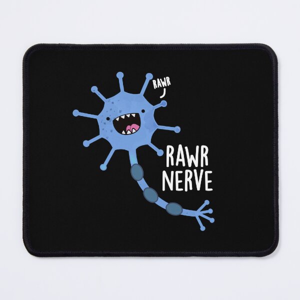 Item preview, Rawr Nerve Neuron Funny Nerve Puns (Dark BG) designed and sold by punnybone.