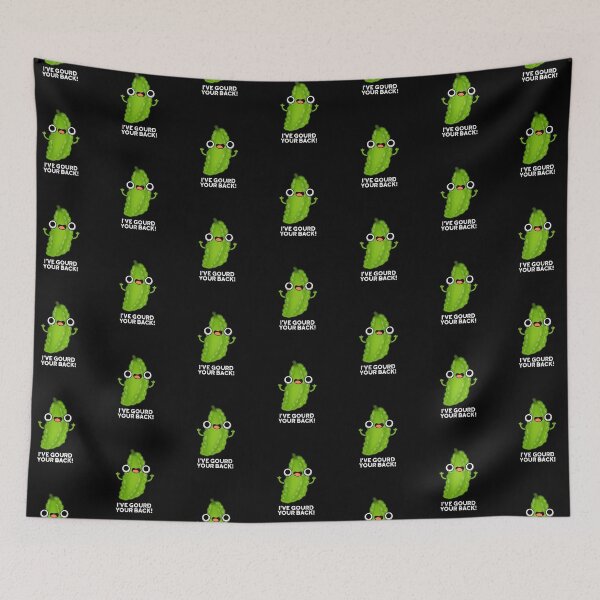 Item preview, I've Gourd Your Back Funny Veggie Puns (Dark BG) designed and sold by punnybone.