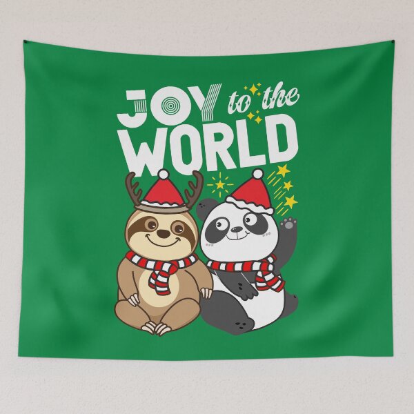 Item preview, Sloth Panda - Joy to the World designed and sold by plushism.