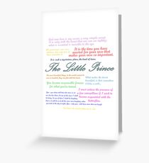 The Little Prince Quotes Greeting Card