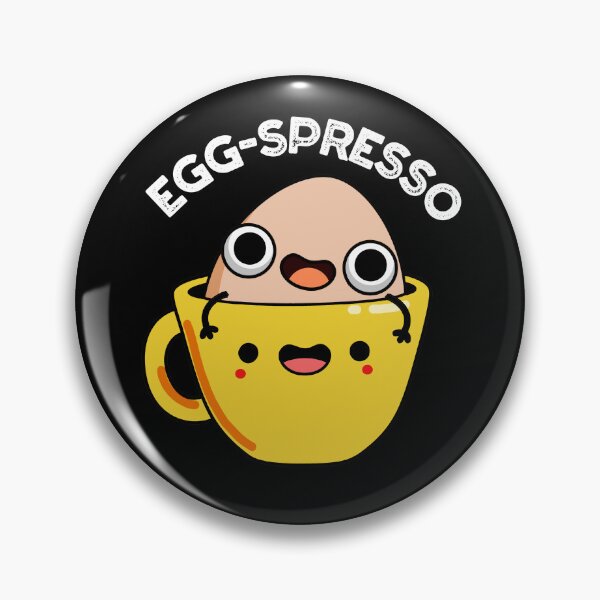 Item preview, Egg-spresso Espresso Funny Egg Coffee Puns (Dark BG) designed and sold by punnybone.