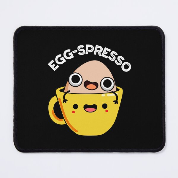 Item preview, Egg-spresso Espresso Funny Egg Coffee Puns (Dark BG) designed and sold by punnybone.