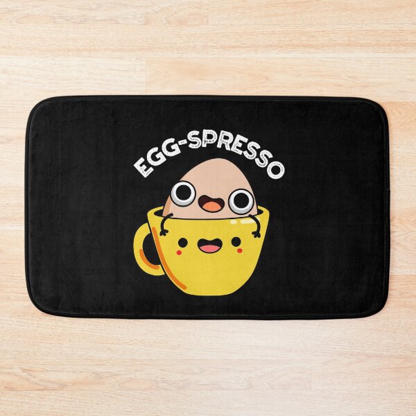Item preview, Egg-spresso Espresso Funny Egg Coffee Puns (Dark BG) designed and sold by punnybone.