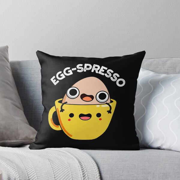 Item preview, Egg-spresso Espresso Funny Egg Coffee Puns (Dark BG) designed and sold by punnybone.