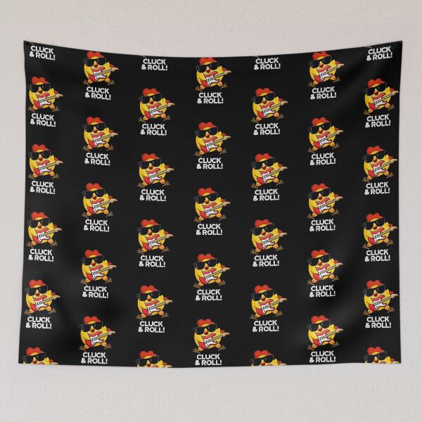 Item preview, Cluck And Roll Funny Chicken Puns (Dark BG) designed and sold by punnybone.