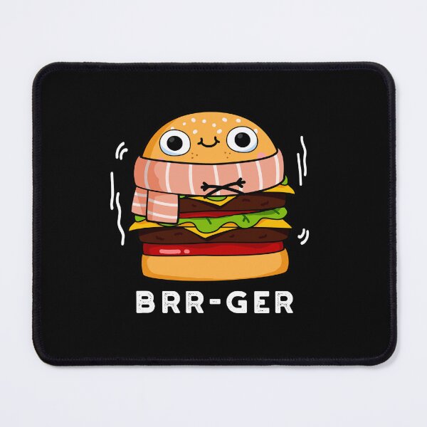 Item preview, Brr-ger Funny Burger Puns (Dark BG) designed and sold by punnybone.