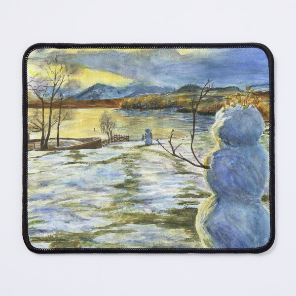 Item preview, The Lonely Snowman looks across Derwentwater in the Lake District designed and sold by LymphomaLass.