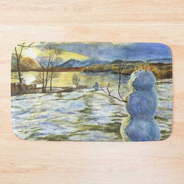 Item preview, The Lonely Snowman looks across Derwentwater in the Lake District designed and sold by LymphomaLass.