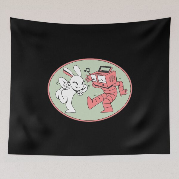 Item preview, Vintage Dancing with Friends Bunny and Robot designed and sold by URBANHEROMEN.