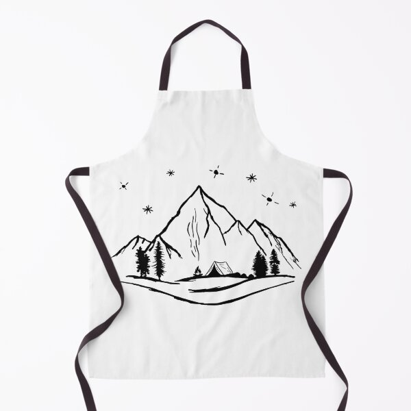 Item preview, Mountains, Forest, Tent and Campfire, Camping designed and sold by claudiasartwork.