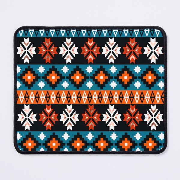 Item preview, Christmas Orange and blue Colorful Aztec, Mexican, Ukrainian watercolor flat design. iPhone or Samsung Phone Case Cover designed and sold by RoManSmArt.