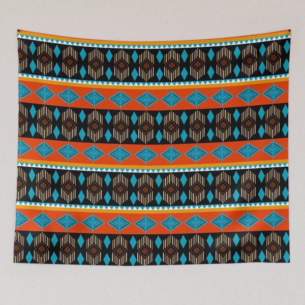 Item preview,  Red Colorful Aztec, Mexican, Ukrainian watercolor flat design. iPhone or Samsung Phone Case Cover designed and sold by RoManSmArt.