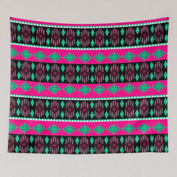 Item preview, pink Colorful Aztec, Mexican, Ukrainian watercolor flat design. iPhone or Samsung Phone Case Cover designed and sold by RoManSmArt.