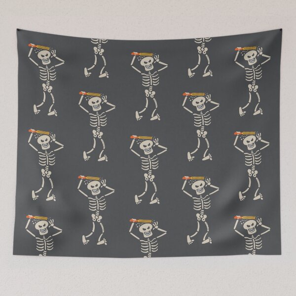 Item preview, Halloween skeleton rasping its own skull designed and sold by Zoo-co.