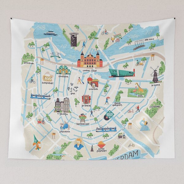 Item preview, Amsterdam City Map designed and sold by josssmit.