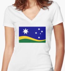 Southern Horizon - The New Australian Flag Women's Fitted V-Neck T-Shirt