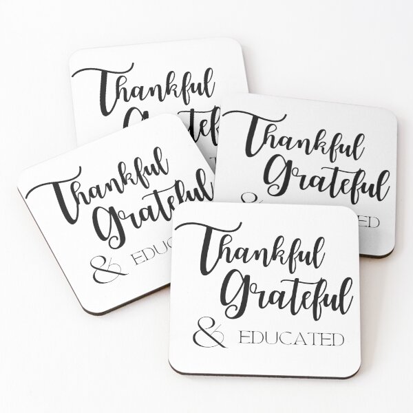 Item preview, THANKFUL, GRATEFUL & EDUCATED | ACTIVIST THANKSGIVING DESIGN designed and sold by Festive Feminist.