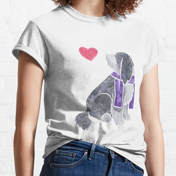 Watercolour Bearded Collie Classic T-Shirt