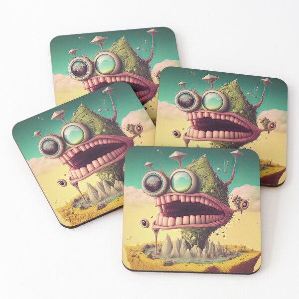 Item preview, Weird unusual fantasy art design with funny lovely monster, image paint style finish designed and sold by mrlongfield.