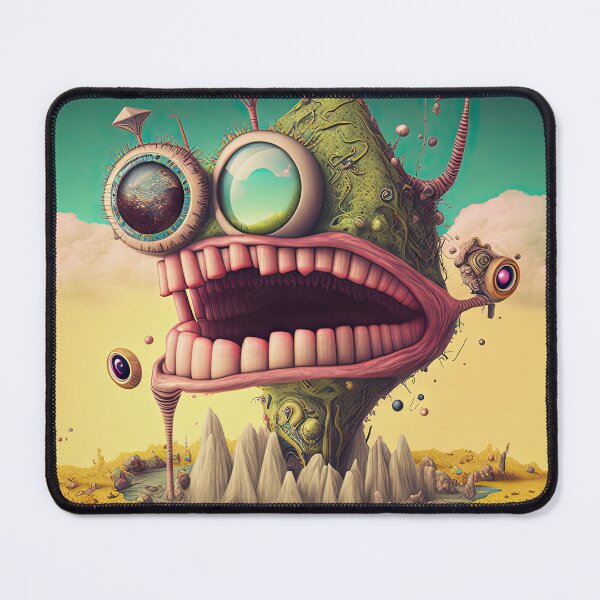 Item preview, Weird unusual fantasy art design with funny lovely monster, image paint style finish designed and sold by mrlongfield.