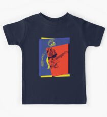 Mohawk Punk Rocker Guitarist Kids Tee