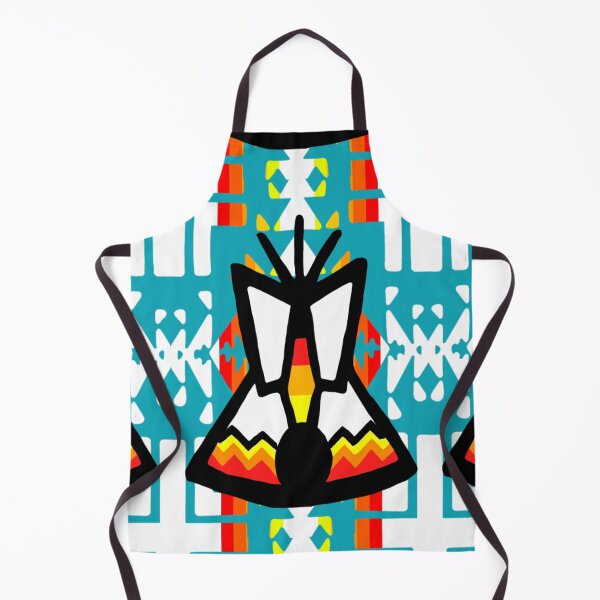Item preview, Turquoise / Fire Color / White Tipi Native Blanket Print designed and sold by JMWCD.