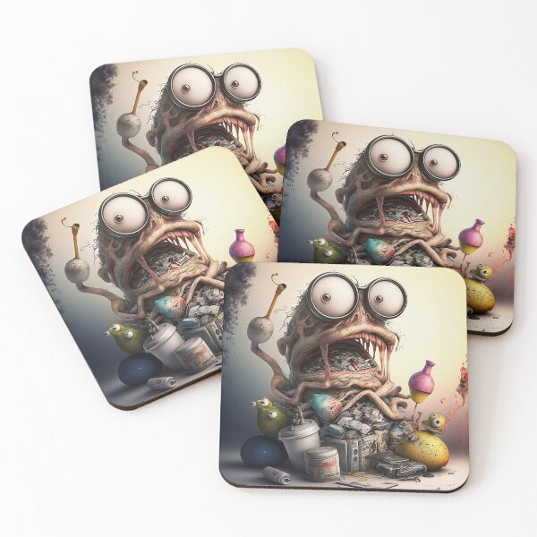 Item preview, Weird unusual fantasy art design with funny lovely monster, image paint style finish designed and sold by mrlongfield.