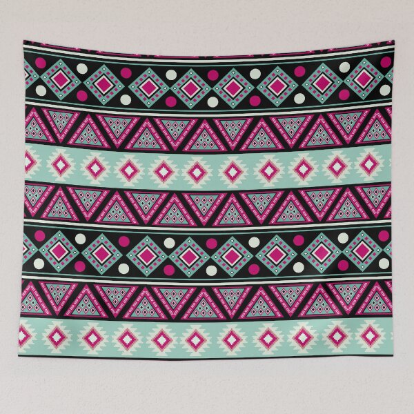 Item preview, Pink, Colorful Aztec, Mexican, Ukrainian watercolor flat design. iPhone or Samsung Phone Case Cover designed and sold by RoManSmArt.
