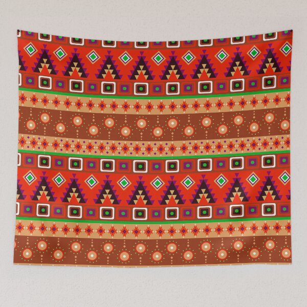 Item preview, Yellow, brown and red Colorful Aztec, Mexican, Ukrainian watercolor flat design. iPhone or Samsung Phone Case Cover designed and sold by RoManSmArt.