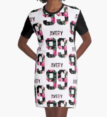 Jack Avery - Colorful Flowers Graphic T-Shirt Dress