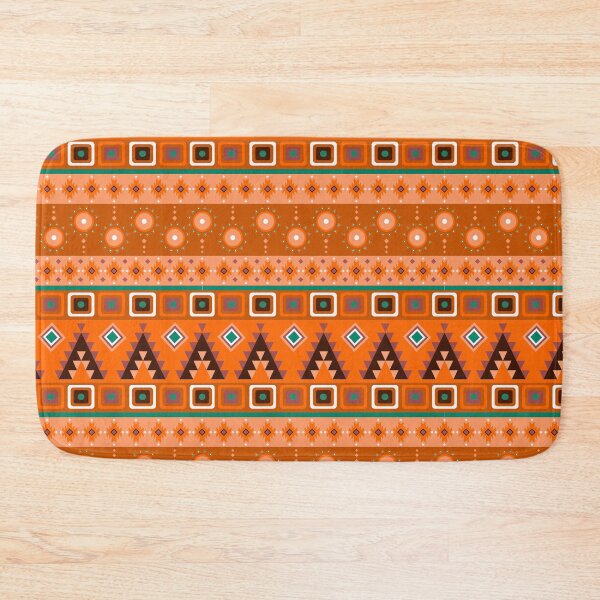 Item preview, Christmas Orange Colorful Aztec, Mexican, Ukrainian watercolor flat design. iPhone or Samsung Phone Case Cover designed and sold by RoManSmArt.